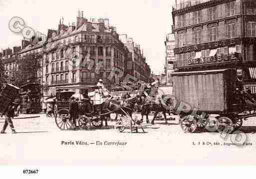 Ville de PARISVECU, carte postale ancienne