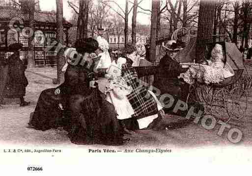 Ville de PARISVECU, carte postale ancienne