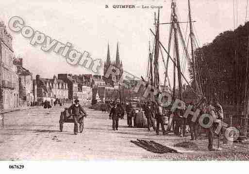 Ville de QUIMPER, carte postale ancienne