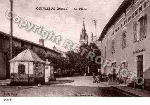 Ville de QUINCIEUX, carte postale ancienne