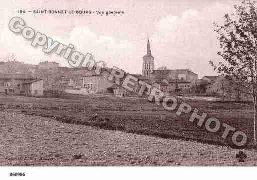 Ville de SAINTBONNETLEBOURG, carte postale ancienne
