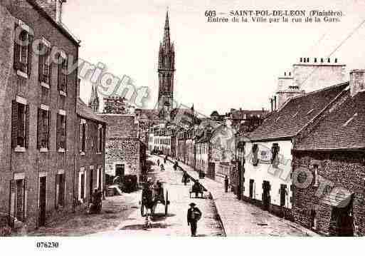 Ville de SAINTPOLDELEON, carte postale ancienne