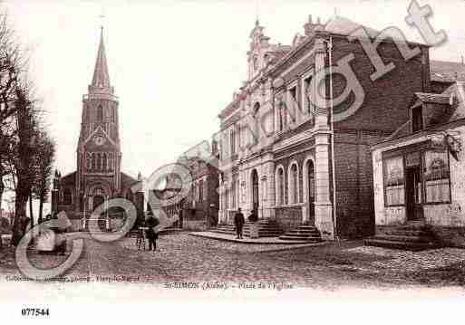 Ville de SAINTSIMON, carte postale ancienne