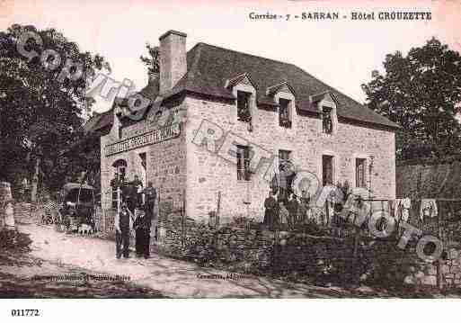 Ville de SARRAN, carte postale ancienne