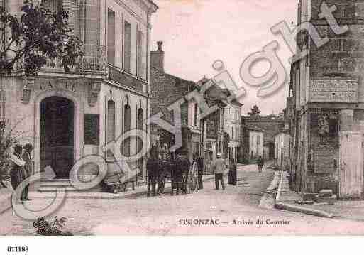 Ville de SEGONZAC, carte postale ancienne