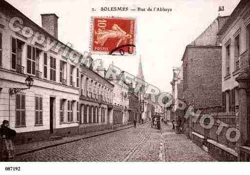 Ville de SOLESMES, carte postale ancienne