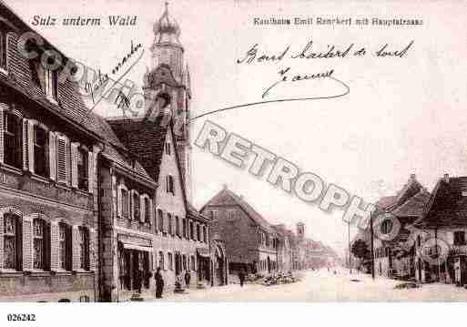 Ville de SOULTZSOUSFORETS, carte postale ancienne