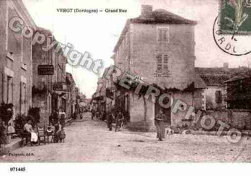 Ville de VERGT, carte postale ancienne