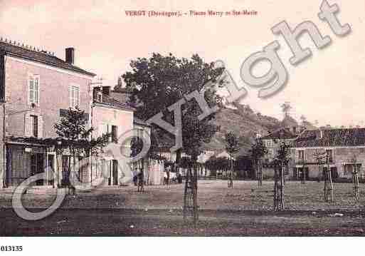 Ville de VERGT, carte postale ancienne