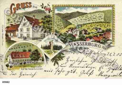 Ville de WASSERBOURG, carte postale ancienne