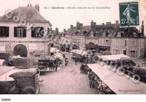 Ville de CONTRES, carte postale ancienne