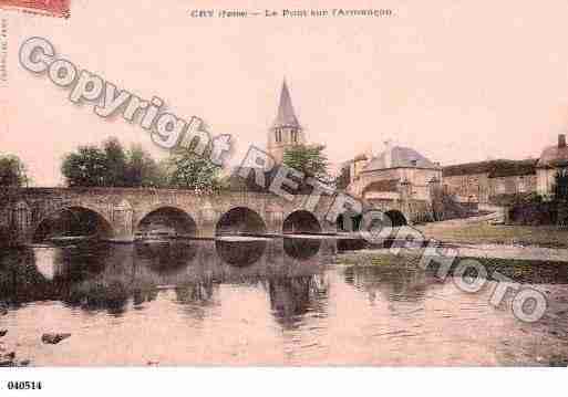 Ville de CRY, carte postale ancienne