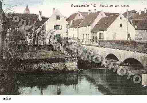 Ville de DOSSENHEIMSURZINSEL, carte postale ancienne