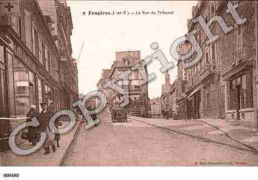 Ville de FOUGERES, carte postale ancienne