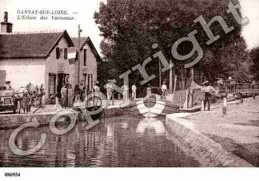 Ville de GANNAYSURLOIRE, carte postale ancienne