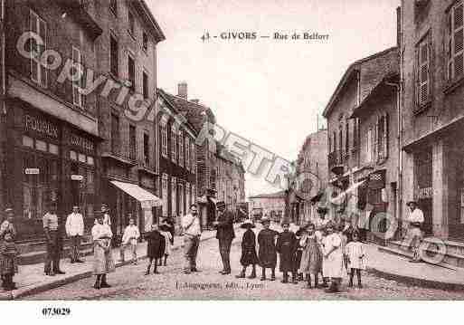 Ville de GIVORS, carte postale ancienne