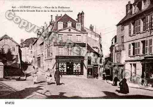 Ville de GUERET, carte postale ancienne