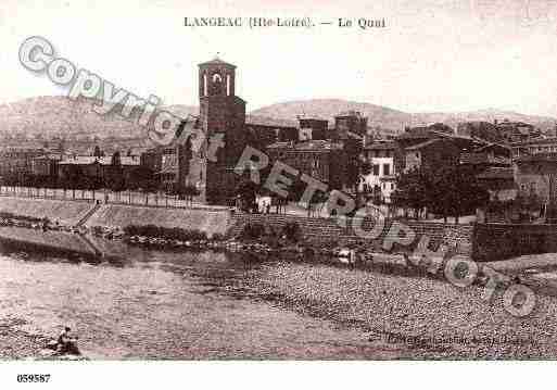 Ville de LANGEAC, carte postale ancienne