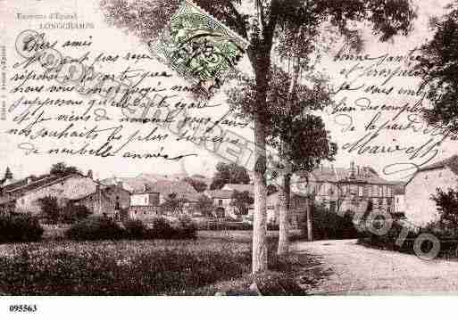 Ville de LONGCHAMP, carte postale ancienne