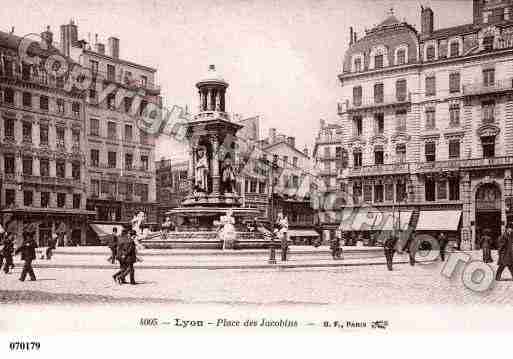 Ville de LYON, carte postale ancienne