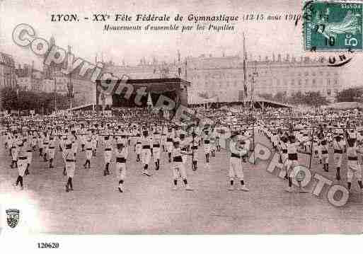 Ville de LYON, carte postale ancienne