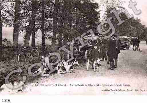 Ville de LYONSLAFORET, carte postale ancienne