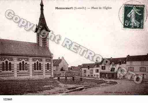 Ville de MENUCOURT, carte postale ancienne