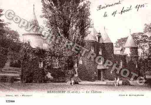 Ville de MENUCOURT, carte postale ancienne