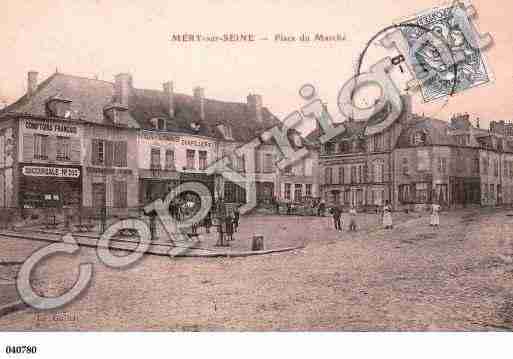 Ville de MERYSURSEINE, carte postale ancienne