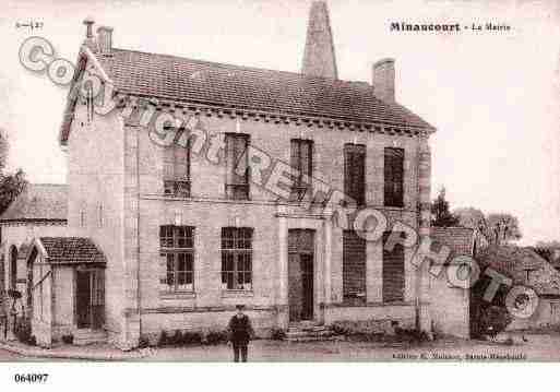 Ville de MINAUCOURT, carte postale ancienne