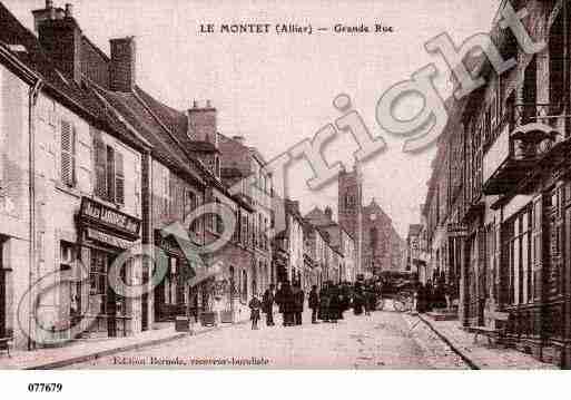 Ville de MONTET(LE), carte postale ancienne