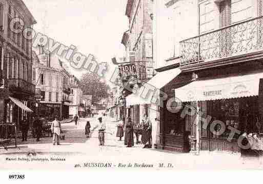 Ville de MUSSIDAN, carte postale ancienne