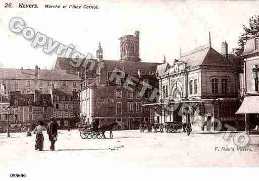 Ville de NEVERS, carte postale ancienne