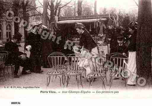 Ville de PARISVECU, carte postale ancienne