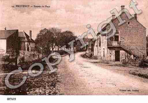 Ville de PROVENCY, carte postale ancienne