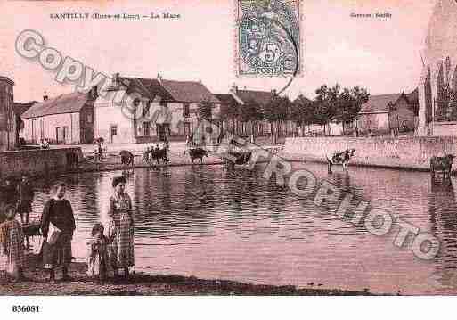 Ville de SANTILLY, carte postale ancienne