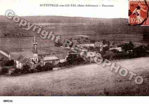 Ville de SOTTEVILLESOUSLEVAL, carte postale ancienne