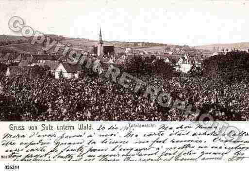 Ville de SOULTZSOUSFORETS, carte postale ancienne