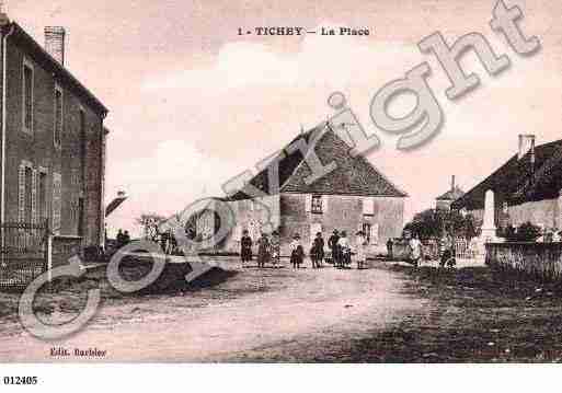 Ville de TICHEY, carte postale ancienne