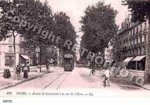 Ville de TOURS, carte postale ancienne