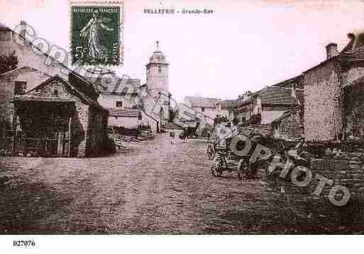 Ville de VELLEFRIE, carte postale ancienne