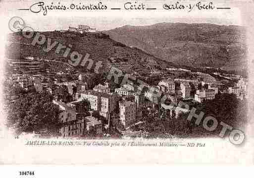 Ville de AMELIELESBAINSPALALDA, carte postale ancienne