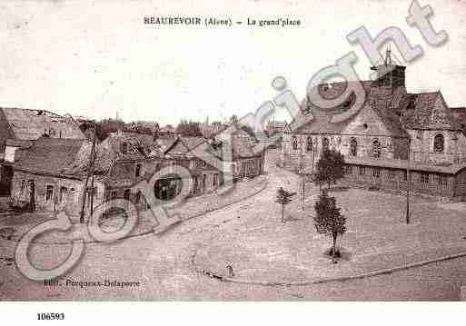 Ville de BEAUREVOIR, carte postale ancienne