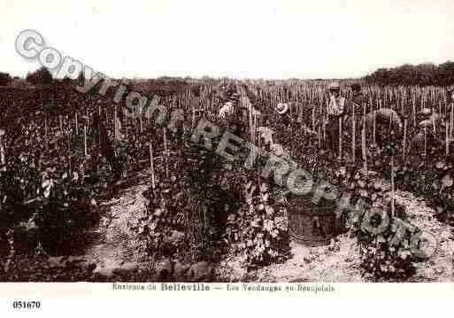 Ville de BELLEVILLE, carte postale ancienne