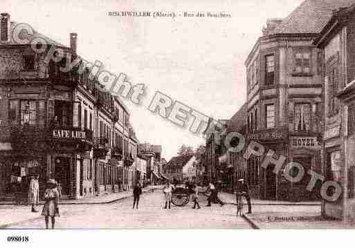 Ville de BISCHWILLER, carte postale ancienne