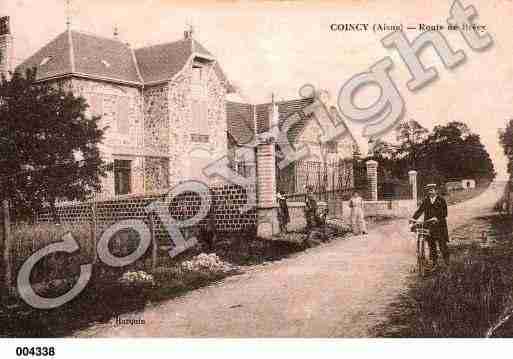 Ville de COINCY, carte postale ancienne