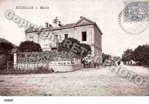 Ville de ECUELLES, carte postale ancienne