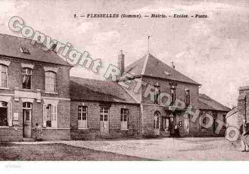 Ville de FLESSELLES, carte postale ancienne