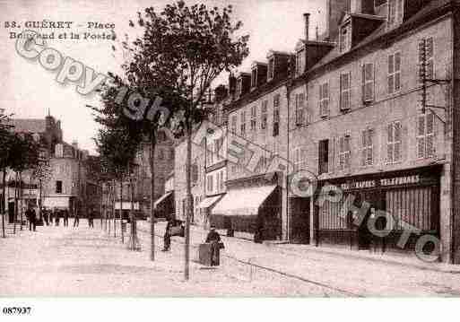 Ville de GUERET, carte postale ancienne