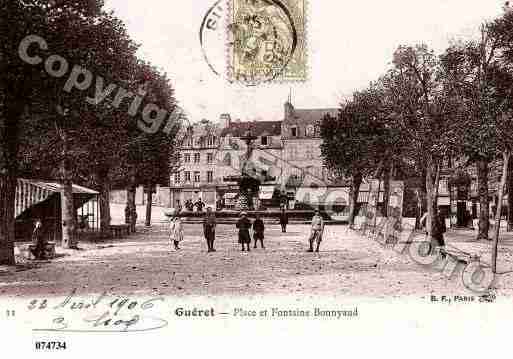 Ville de GUERET, carte postale ancienne